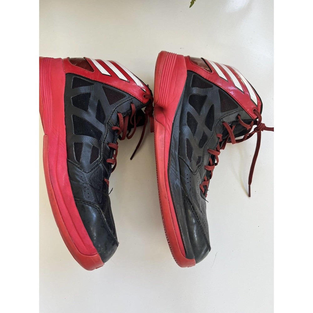 Adidas Men’s 12 Crazy Shadow Basketball Shoes Red Black White G48815 2012 EUC - Picture 8 of 12
